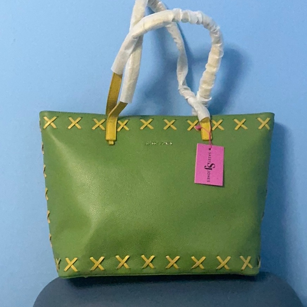 Ariana Leather Tote Olive Green Tote Bag